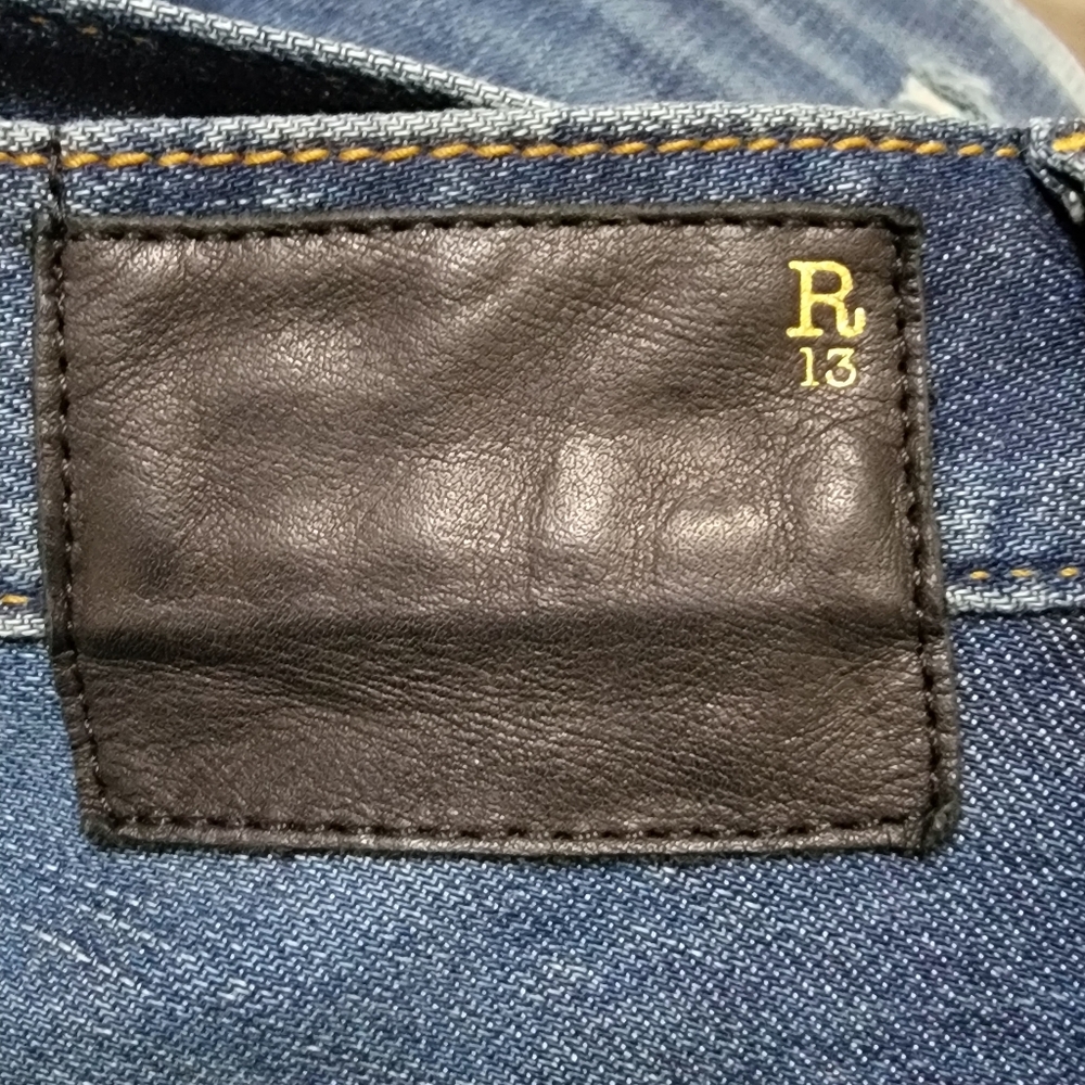 R13 Men Style Boy Renton Blue Jeans - Picture 14 of 14